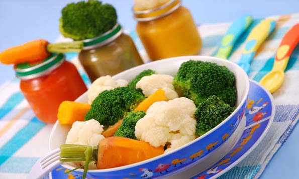 Отварные и паровые овощи в детском питании