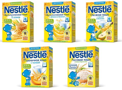 Новые детские каши Nestle